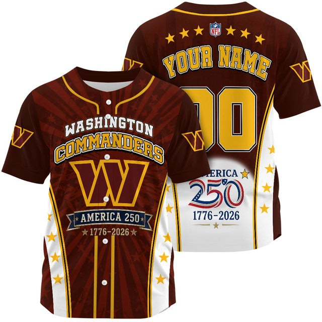 WC x NFL 250 Years of Freedom 1776-2026 Baseball Jersey 170626
