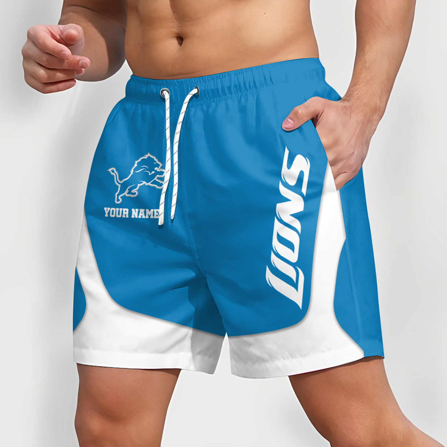 DET x NFL Team Special Short Pants For Men Custom Name Gifts DATND TANTD25