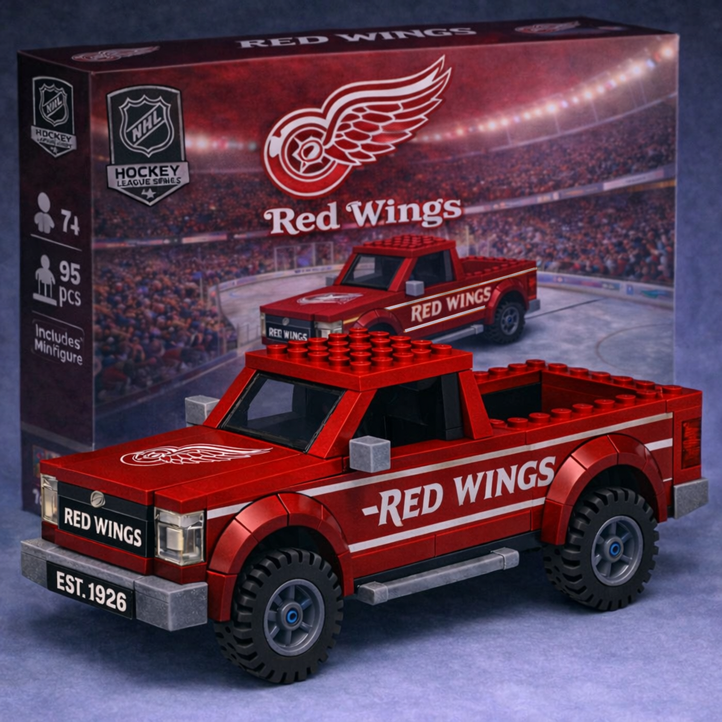 DET x NHL Building Blocks Truck Toy Set V2 DatND DVT