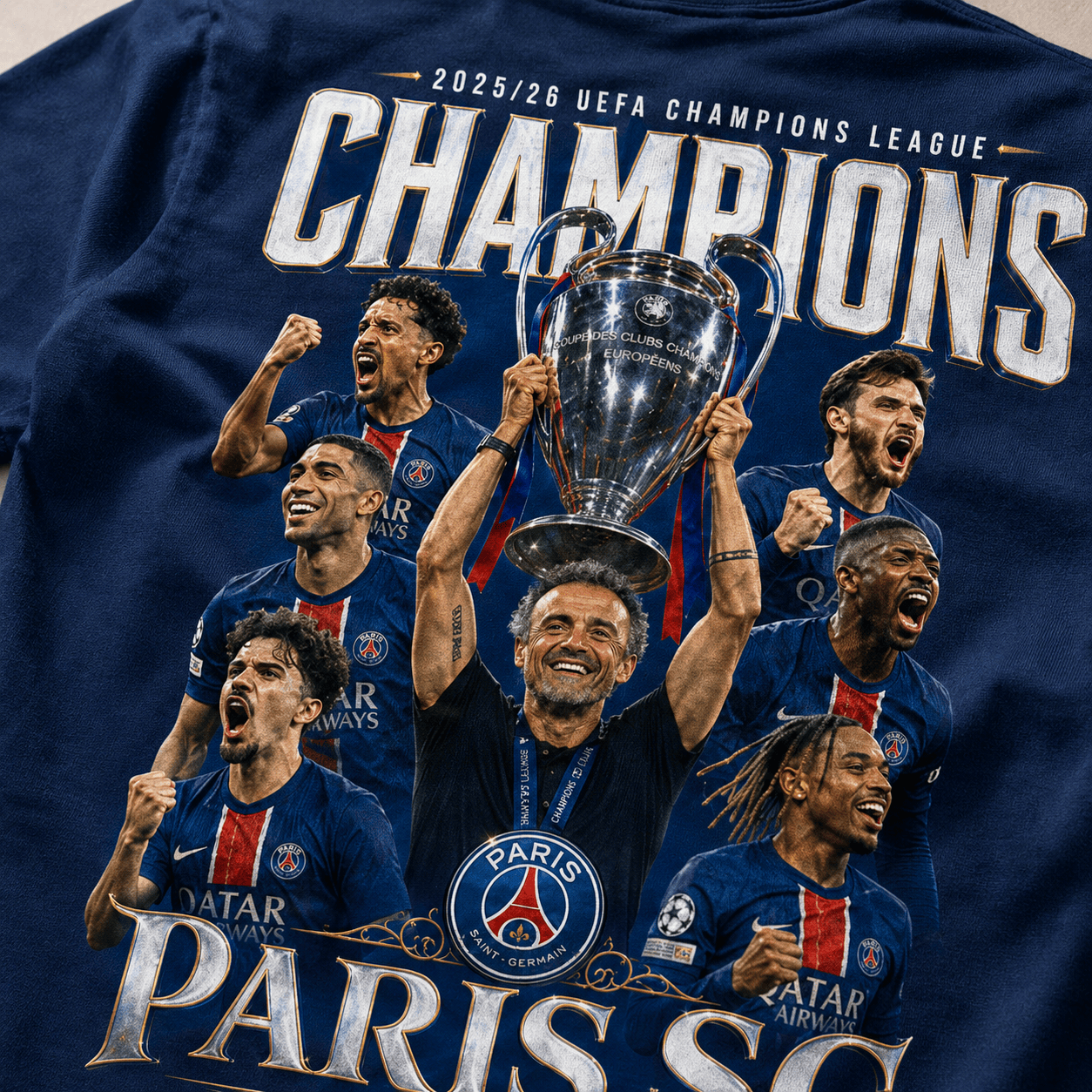 PSG Premium UEFA Champions League 2025/26 3D T-Shirt V4 DatND TANND