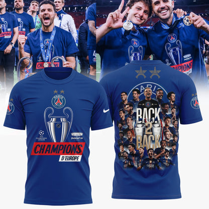 PSG UCL 2026 Back to Back European Champions Shirt V1 DatND TANND