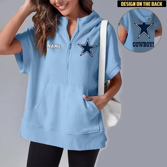 PREMIUM NFL X DC Short Sleeve Hooded Sweatshirt NDT LVH