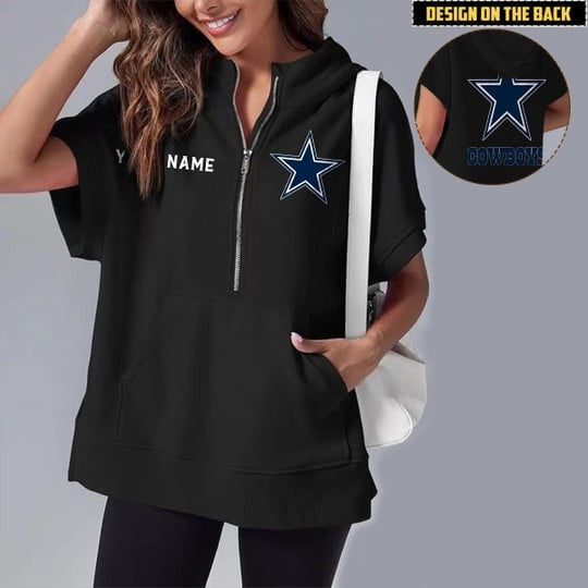 PREMIUM NFL X DC Short Sleeve Hooded Sweatshirt NDT LVH