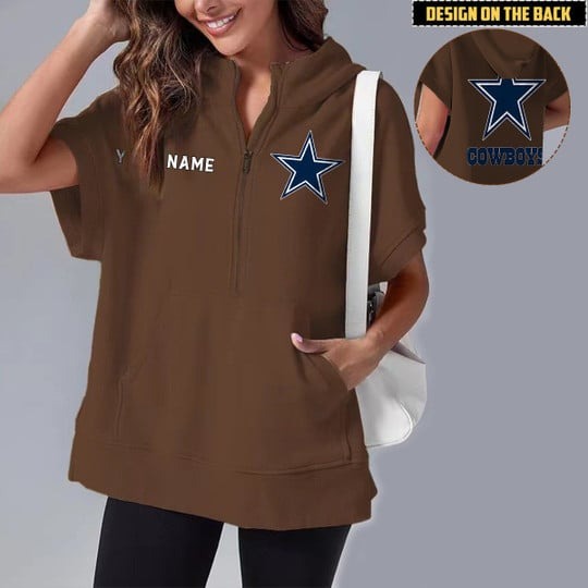 PREMIUM NFL X DC Short Sleeve Hooded Sweatshirt NDT LVH