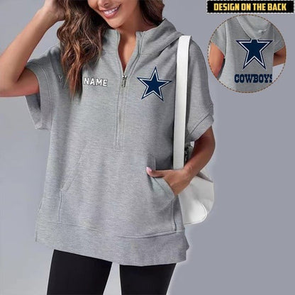 PREMIUM NFL X DC Short Sleeve Hooded Sweatshirt NDT LVH
