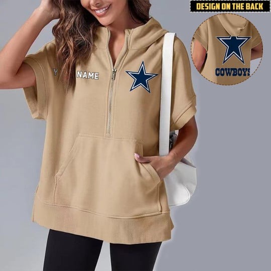 PREMIUM NFL X DC Short Sleeve Hooded Sweatshirt NDT LVH