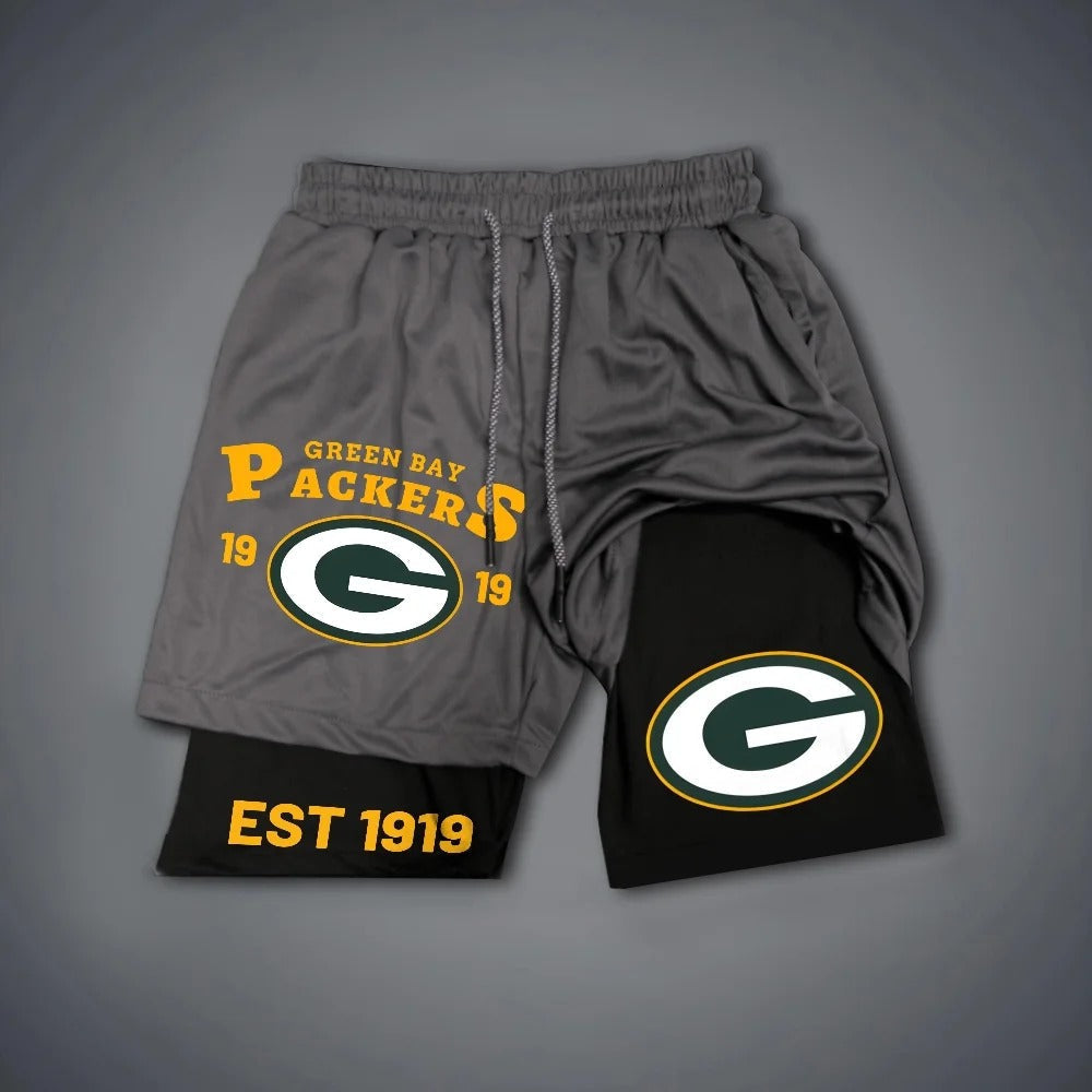 PREMIUM NFL X GB Multicolored Pure GYM Shorts NDT NHM