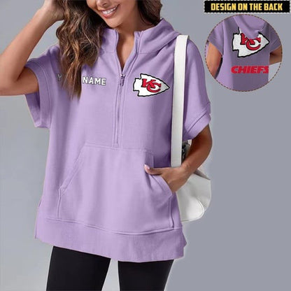 PREMIUM NFL X KCC Short Sleeve Hooded Sweatshirt NDT LVH