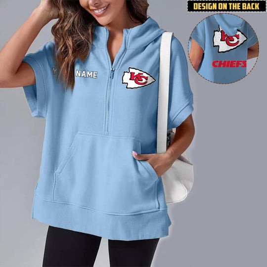 PREMIUM NFL X KCC Short Sleeve Hooded Sweatshirt NDT LVH