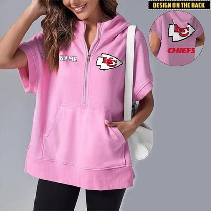 PREMIUM NFL X KCC Short Sleeve Hooded Sweatshirt NDT LVH