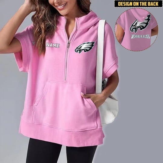 PREMIUM NFL X PE Short Sleeve Hooded Sweatshirt NDT LVH