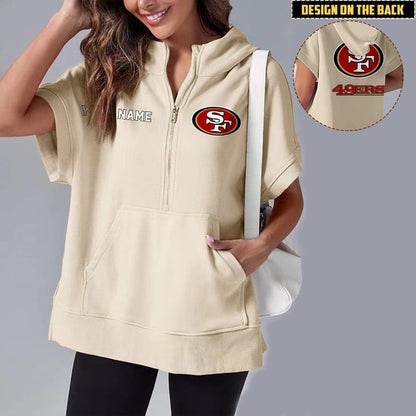 PREMIUM NFL X SF Short Sleeve Hooded Sweatshirt NDT LVH