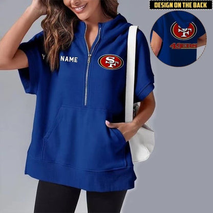 PREMIUM NFL X SF Short Sleeve Hooded Sweatshirt NDT LVH