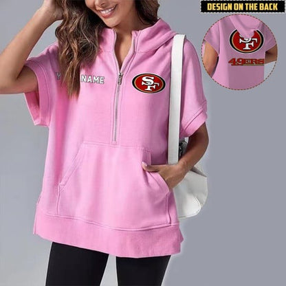 PREMIUM NFL X SF Short Sleeve Hooded Sweatshirt NDT LVH