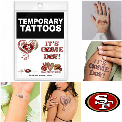 Premium NFL x SF Temporary Tattoos NDT NHM