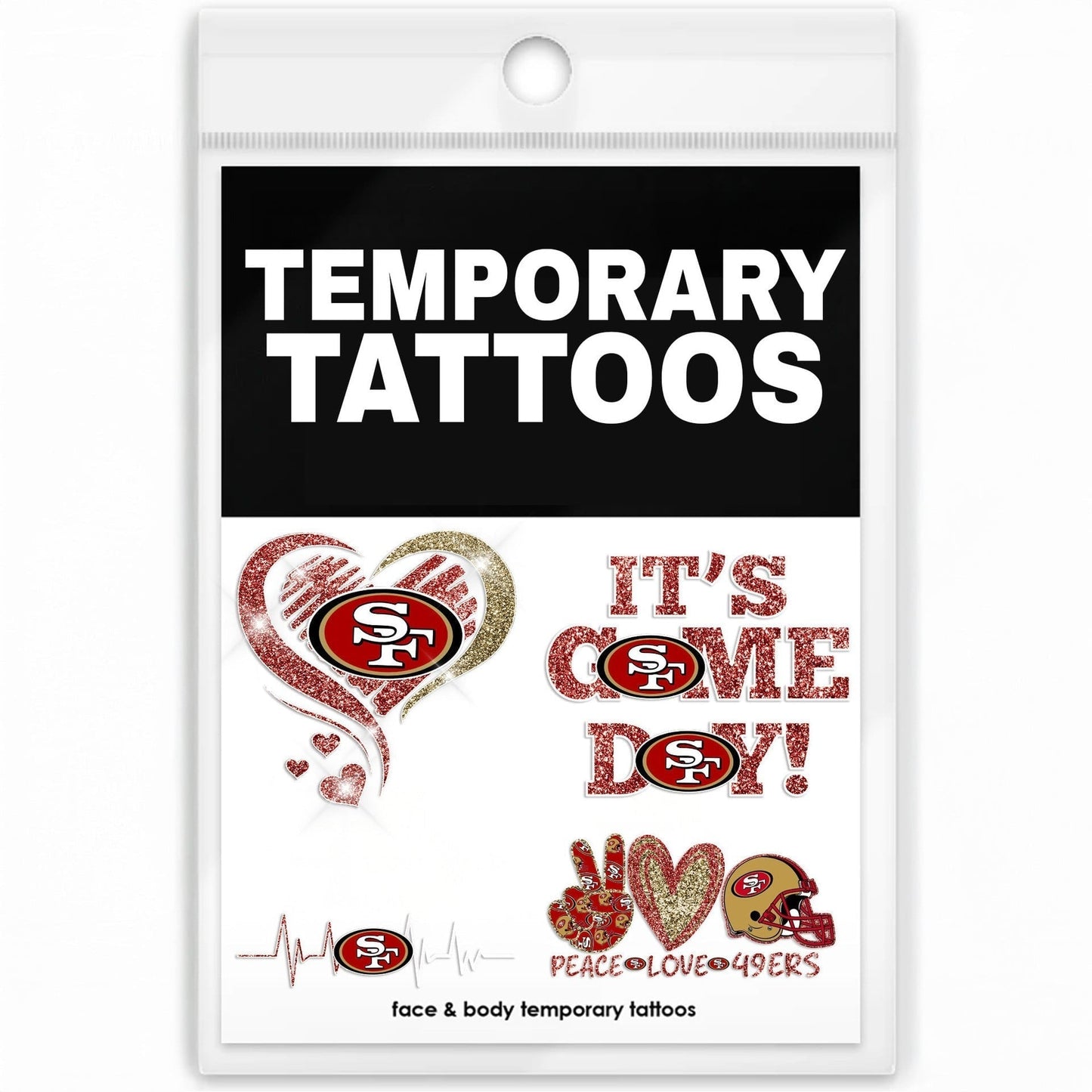 Premium NFL x SF Temporary Tattoos NDT NHM