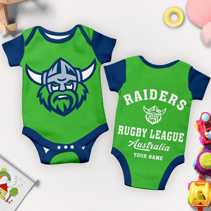 PREMIUM NRL X CR New Baby Romper Custom Name For Kids NDT LVH
