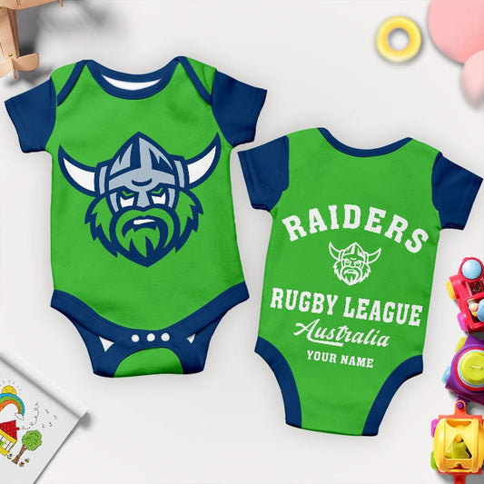 PREMIUM NRL X CR New Baby Romper Custom Name For Kids NDT LVH